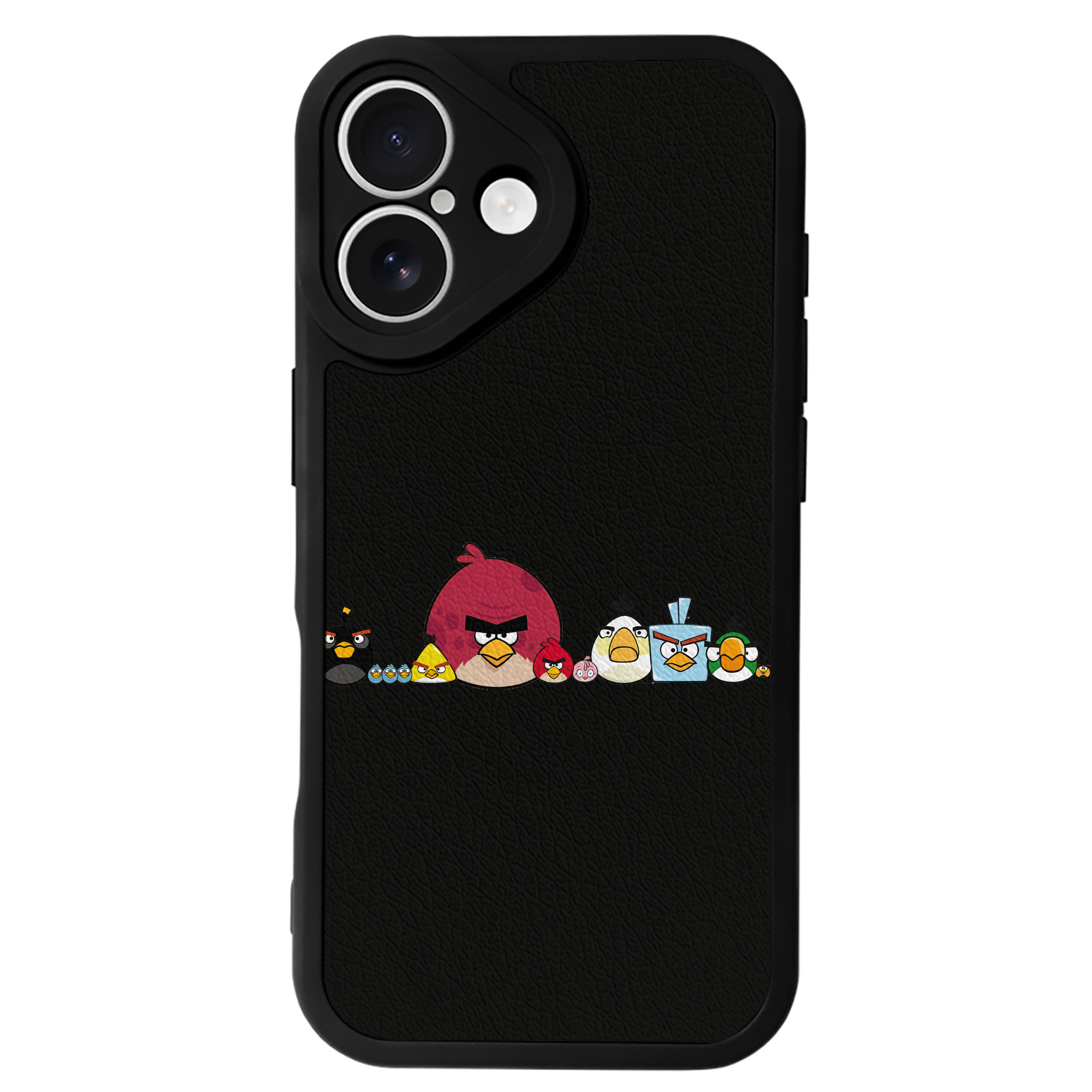 （画像用） Angry Birds アングリーバード 【iPhone 16シリーズ対応】シリコンスマホケース（レザー調） 材質：シリコン